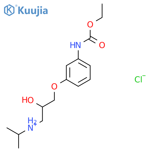 [3-[3-(Ethoxycarbonylamino)phenoxy]-2-hydroxypropyl]-propan-2-ylazanium;chloride structure