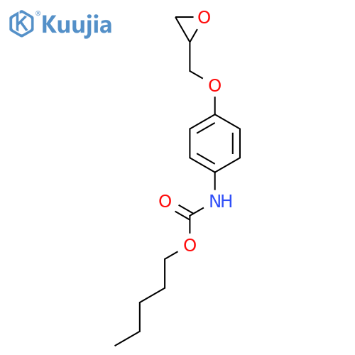 Carbamic acid, [4-(oxiranylmethoxy)phenyl]-, pentyl ester structure