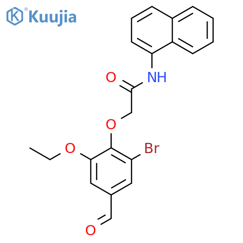 2-(2-Bromo-6-ethoxy-4-formyl-phenoxy)-N-naphthalen-1-yl-acetamide structure