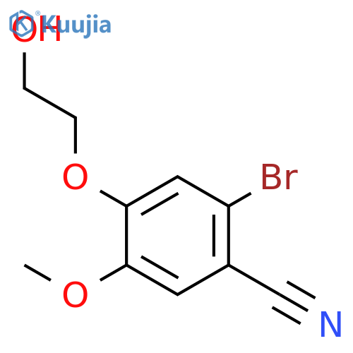 2-Bromo-4-(2-hydroxyethoxy)-5-methoxybenzonitrile structure
