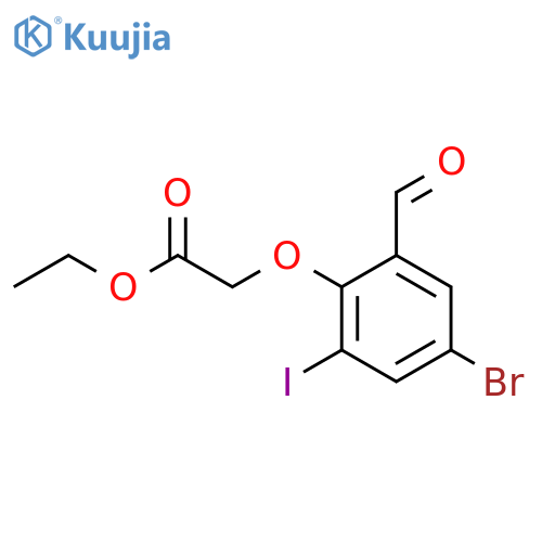 ethyl 2-(4-bromo-2-formyl-6-iodophenoxy)acetate structure