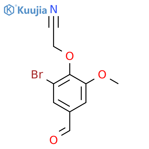 2-(2-bromo-4-formyl-6-methoxyphenoxy)acetonitrile structure