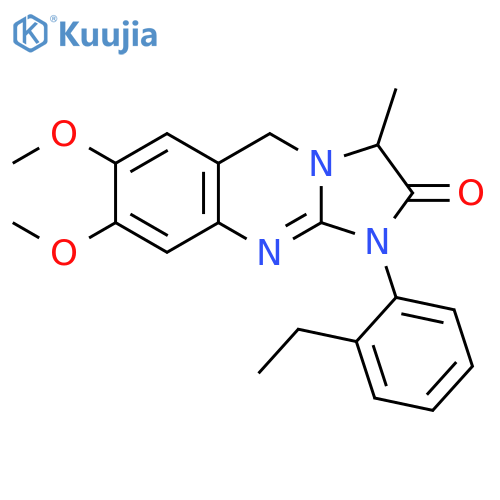 Imidazo[2,1-b]quinazolin-2(3H)-one, 1-(2-ethylphenyl)-1,5-dihydro-7,8-dimethoxy-3-methyl- structure