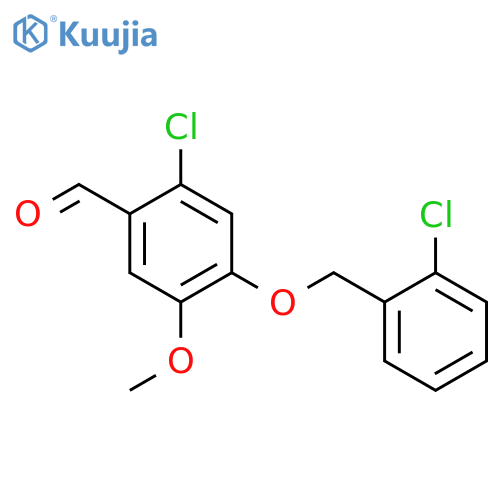2-chloro-4-(2-chlorophenyl)methoxy-5-methoxybenzaldehyde structure