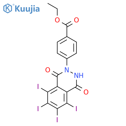 <br>4-(5,6,7,8-Tetraiodo-1,4-dioxo-3,4-dihydro-1H-phthalazin-2-yl)-benzoic acid ethyl ester structure