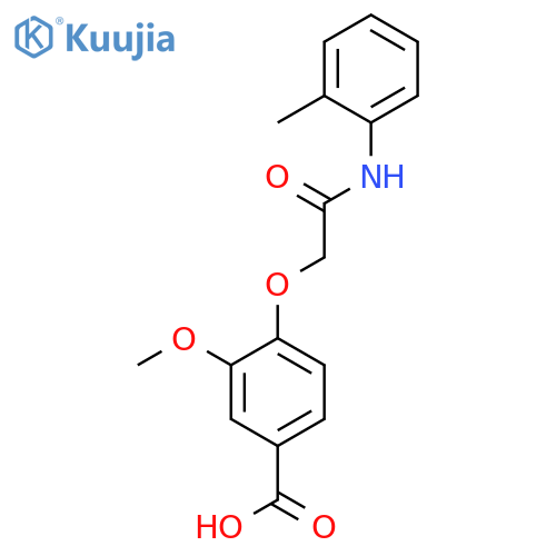 3-Methoxy-4-(2-oxo-2-(o-tolylamino)ethoxy)benzoic acid structure