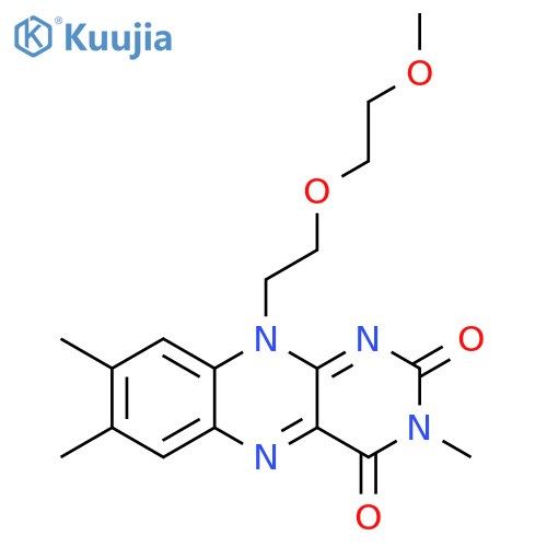Benzo[g]pteridine-2,4(3H,10H)-dione, 10-[2-(2-methoxyethoxy)ethyl]-3,7,8-trimethyl- structure