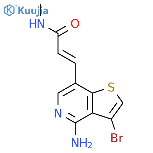 2-Propenamide, 3-(4-amino-3-bromothieno[3,2-c]pyridin-7-yl)-N-methyl-, (2E)- structure