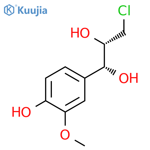 1,2-Propanediol, 3-chloro-1-(4-hydroxy-3-methoxyphenyl)-, (1R,2S)- structure