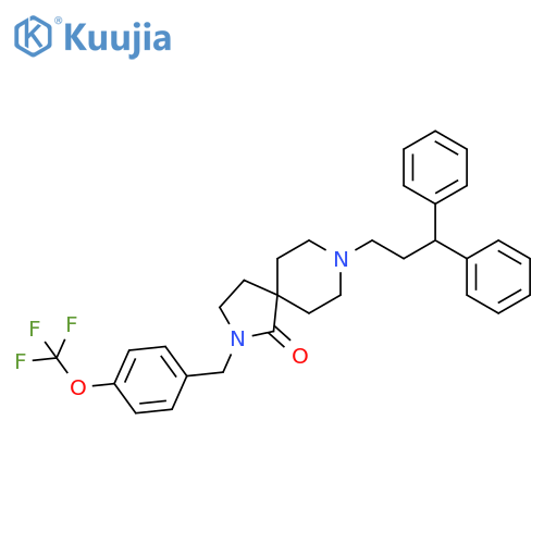 2,8-Diazaspiro[4.5]decan-1-one, 8-(3,3-diphenylpropyl)-2-[[4-(trifluoromethoxy)phenyl]methyl]- structure