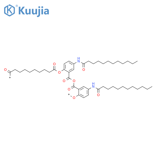 Poly[oxy[4-[(1-oxododecyl)amino]-1,2-phenylene]carbonyloxycarbonyl[5-[(1-oxododecyl)amino]-1,2-phenylene]oxy(1,10-dioxo-1,10-decanediyl)] structure