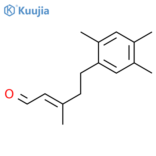 2-Pentenal, 3-methyl-5-(2,4,5-trimethylphenyl)-, (2E)- structure