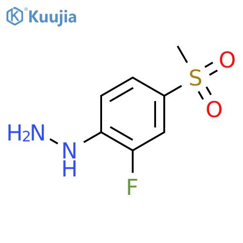 2-Fluoro-4-(methylsulfonyl)phenylhydrazine structure