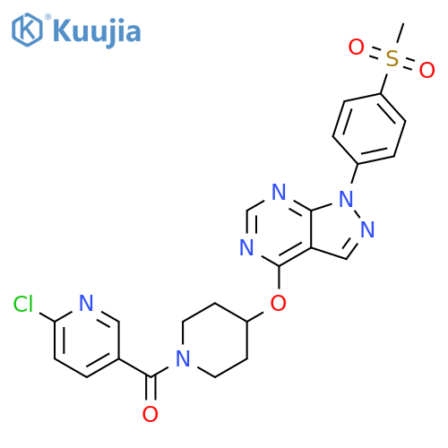 Methanone, (6-chloro-3-pyridinyl)[4-[[1-[4-(methylsulfonyl)phenyl]-1H-pyrazolo[3,4-d]pyrimidin-4-yl]oxy]-1-piperidinyl]- structure