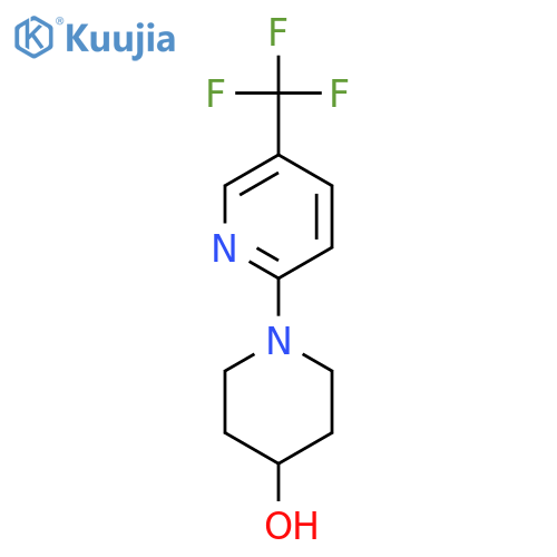 1-5-(Trifluoromethyl)pyridin-2-ylpiperidine-4-ol structure