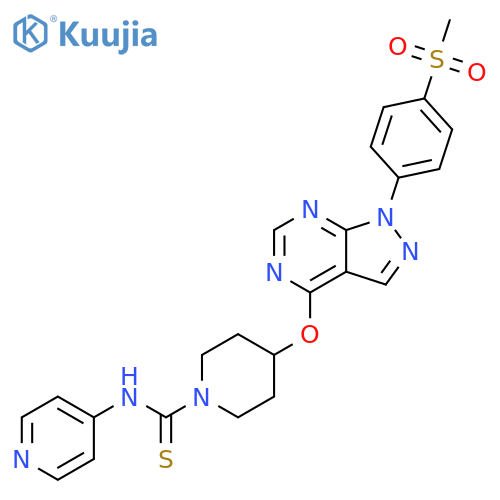 1-Piperidinecarbothioamide, 4-[[1-[4-(methylsulfonyl)phenyl]-1H-pyrazolo[3,4-d]pyrimidin-4-yl]oxy]-N-4-pyridinyl- structure