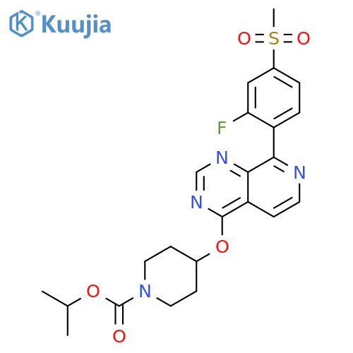 1-Piperidinecarboxylic acid, 4-[[8-[2-fluoro-4-(methylsulfonyl)phenyl]pyrido[3,4-d]pyrimidin-4-yl]oxy]-, 1-methylethyl ester structure