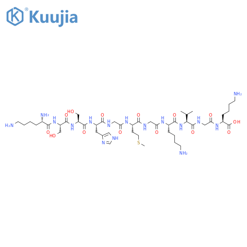 L-Lysine,L-lysyl-L-seryl-L-seryl-L-histidylglycyl-L-methionylglycyl-L-lysyl-L-valylglycyl- structure