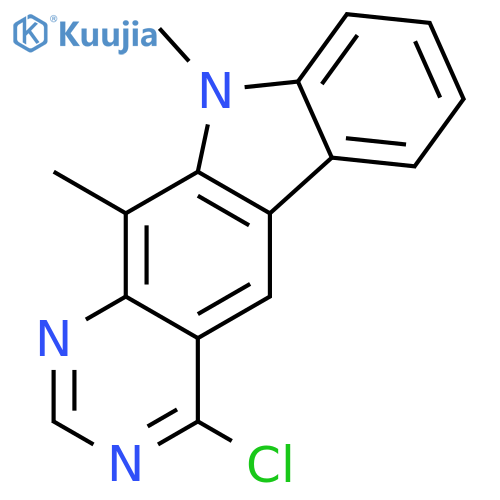 10H-Pyrimido[4,5-b]carbazole, 4-chloro-10,11-dimethyl- structure