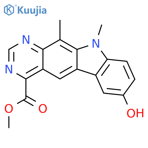 10H-Pyrimido[4,5-b]carbazole-4-carboxylic acid, 7-hydroxy-10,11-dimethyl-, methyl ester structure