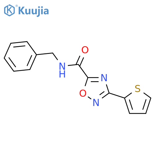 3-Thiophen-2-yl-[1,2,4]oxadiazole-5-carboxylic acid benzylamide structure