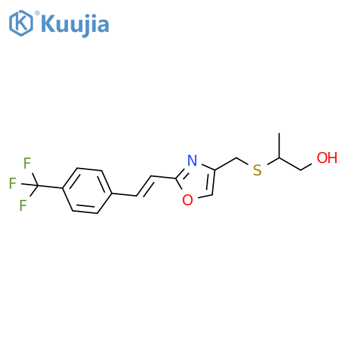 1-Propanol,2-[[[2-[(1E)-2-[4-(trifluoromethyl)phenyl]ethenyl]-4-oxazolyl]methyl]thio]- structure