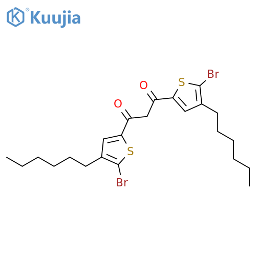 1,3-Propanedione, 1,3-bis(5-bromo-4-hexyl-2-thienyl)- structure