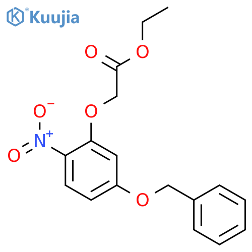Acetic acid, [2-nitro-5-(phenylmethoxy)phenoxy]-, ethyl ester structure