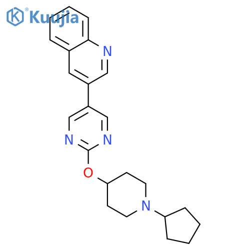 Quinoline, 3-[2-[(1-cyclopentyl-4-piperidinyl)oxy]-5-pyrimidinyl]- structure