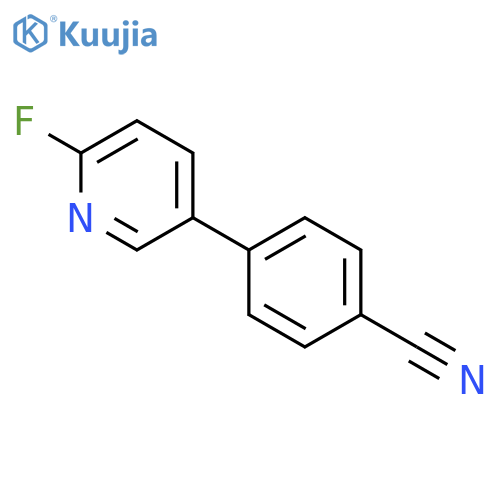 Benzonitrile, 4-(6-fluoro-3-pyridinyl)- structure