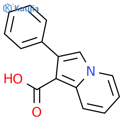 1-Indolizinecarboxylic acid, 2-phenyl- structure