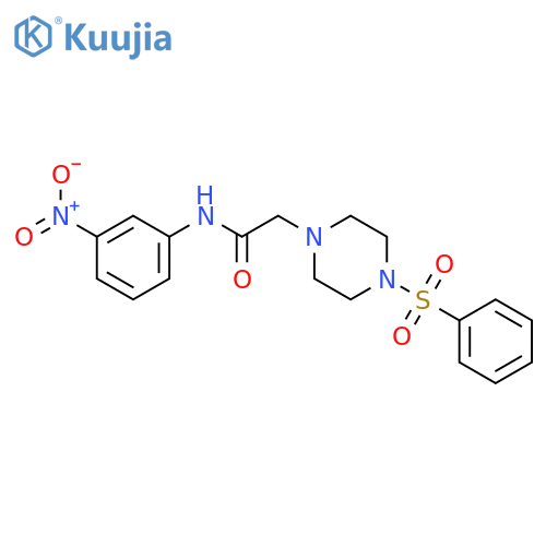 2-(4-Benzenesulfonyl-piperazin-1-yl)-N-(3-nitro-phenyl)-acetamide structure
