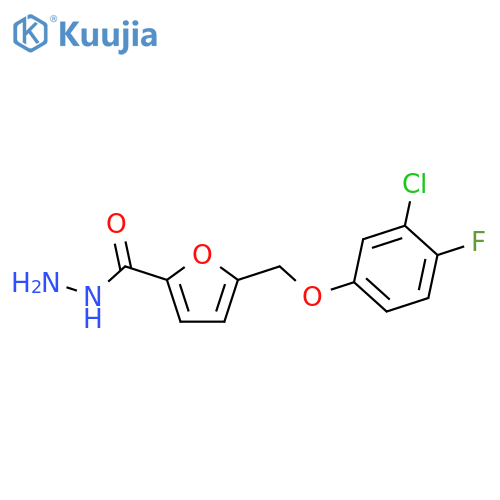 5-(3-chloro-4-fluorophenoxy)methylfuran-2-carbohydrazide structure