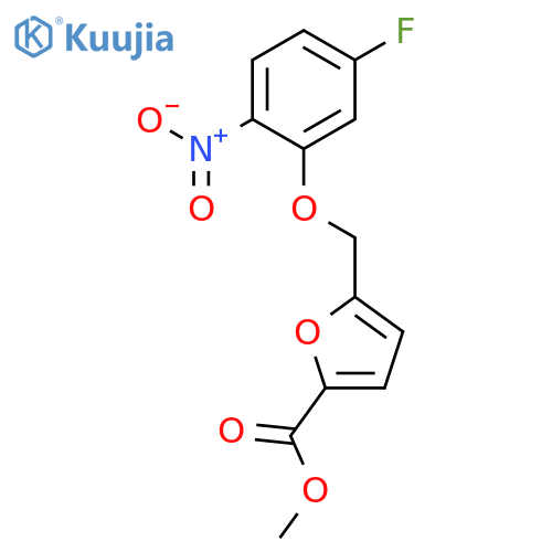 methyl 5-(5-fluoro-2-nitrophenoxy)methylfuran-2-carboxylate structure