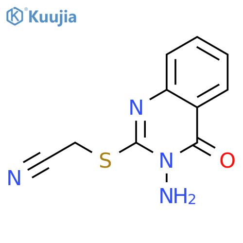 (3-Amino-4-oxo-3,4-dihydro-quinazolin-2-ylsulfanyl)-acetonitrile structure