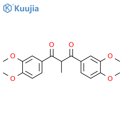 1,3-bis(3,4-dimethoxyphenyl)-2-methylpropane-1,3-dione structure