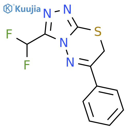 3-(difluoromethyl)-6-phenyl-7H-1,2,4triazolo3,4-b1,3,4thiadiazine structure