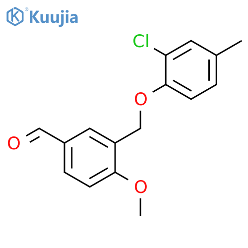 3-[(2-chloro-4-methylphenoxy)methyl]-4-methoxybenzaldehyde structure