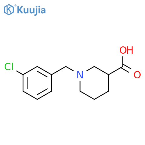 1-(3-Chlorobenzyl)piperidine-3-carboxylic acid structure