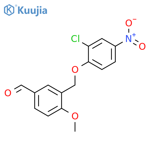3-(2-chloro-4-nitrophenoxy)methyl-4-methoxybenzaldehyde structure