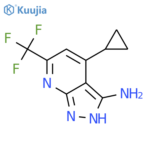 4-Cyclopropyl-6-(trifluoromethyl)-1H-pyrazolo3,4-bpyridin-3-amine structure