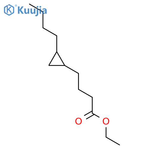 ethyl 4-(2-butylcyclopropyl)butanoate structure