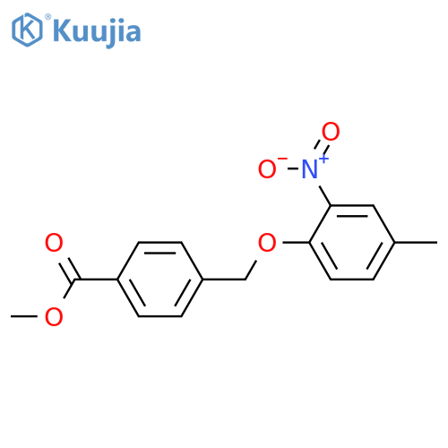 4-(4-Methyl-2-nitro-phenoxymethyl)-benzoic acid methyl ester structure