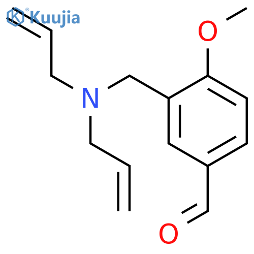 3-{bis(prop-2-en-1-yl)aminomethyl}-4-methoxybenzaldehyde structure