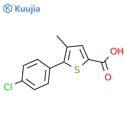 5-(4-chlorophenyl)-4-methylthiophene-2-carboxylic acid structure