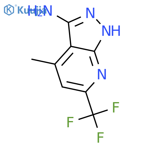 4-methyl-6-(trifluoromethyl)-2H-pyrazolo[3,4-b]pyridin-3-amine structure