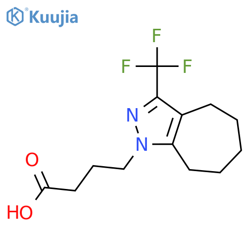 4-3-(Trifluoromethyl)-5,6,7,8-tetrahydro-cycloheptacpyrazol-1(4H)-ylbutanoic Acid structure