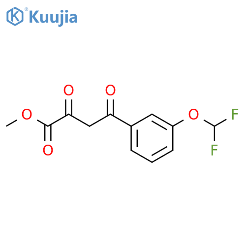 methyl 4-3-(difluoromethoxy)phenyl-2,4-dioxobutanoate structure