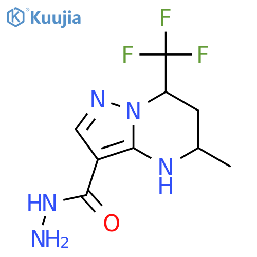 5-methyl-7-(trifluoromethyl)-4H,5H,6H,7H-pyrazolo1,5-apyrimidine-3-carbohydrazide structure