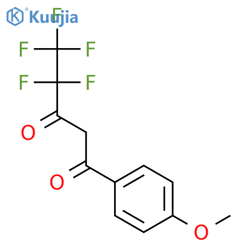 4,4,5,5,5-Pentafluoro-1-(4-methoxyphenyl)pentane-1,3-dione structure